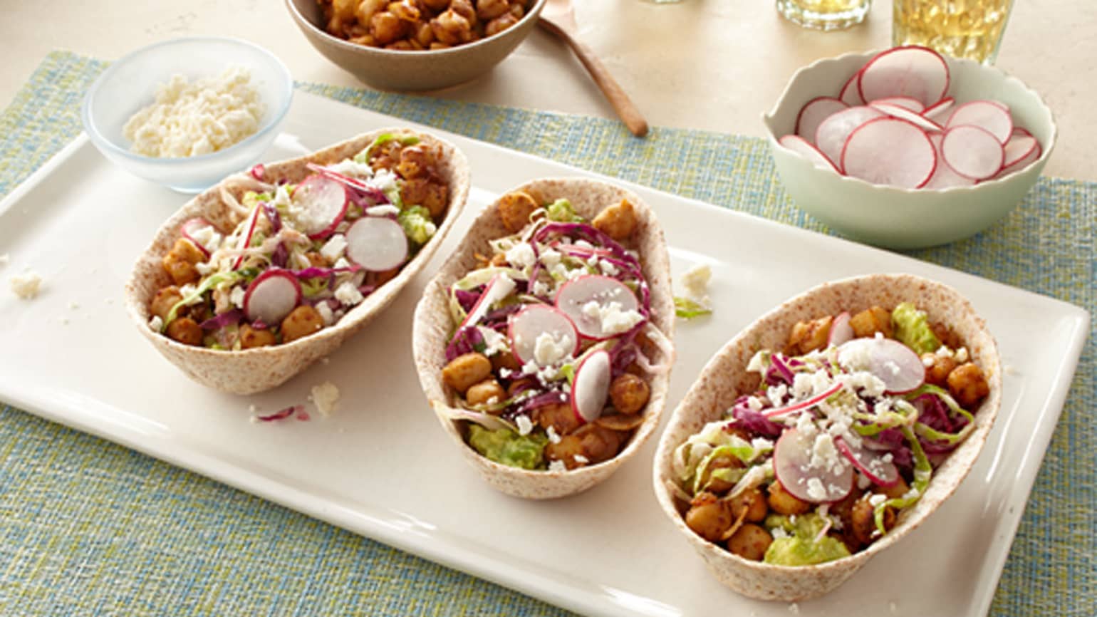 Zesty Chickpea Whole Wheat Tacos